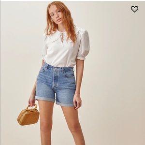 Reformation- Colorado Wash Jean Shorts Size 25